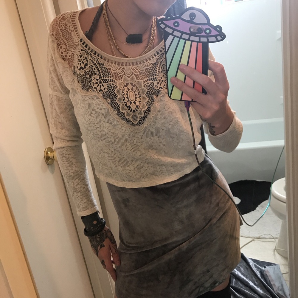 Free people cropped long sleeve size xs